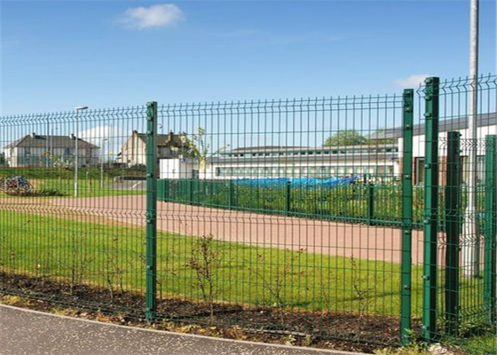 Green Coated Galvanized Welded Wire Fencing 2.5m Length Security Bending
