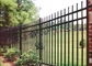 Decorative Wrought Iron Fence Panels , H2.1m 3 Rail Metal Fence
