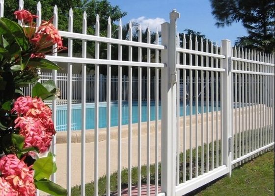 Powder Coated Wrought Iron Fence 6ft High For Residential