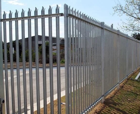 Garden Steel Palisade Fencing Hot Dipped Galvanized With Post