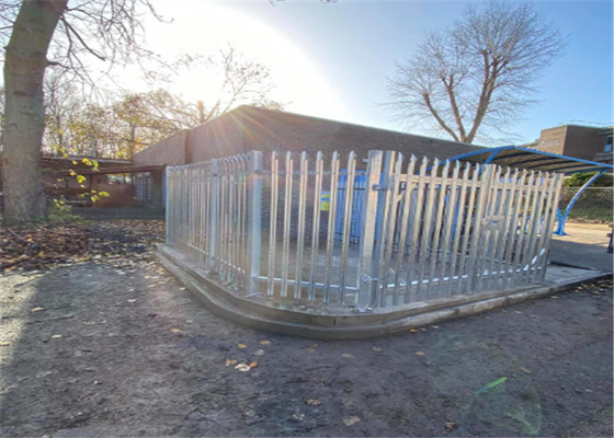 Galvanized 2.75 Width Steel Palisade Fencing W Section Security