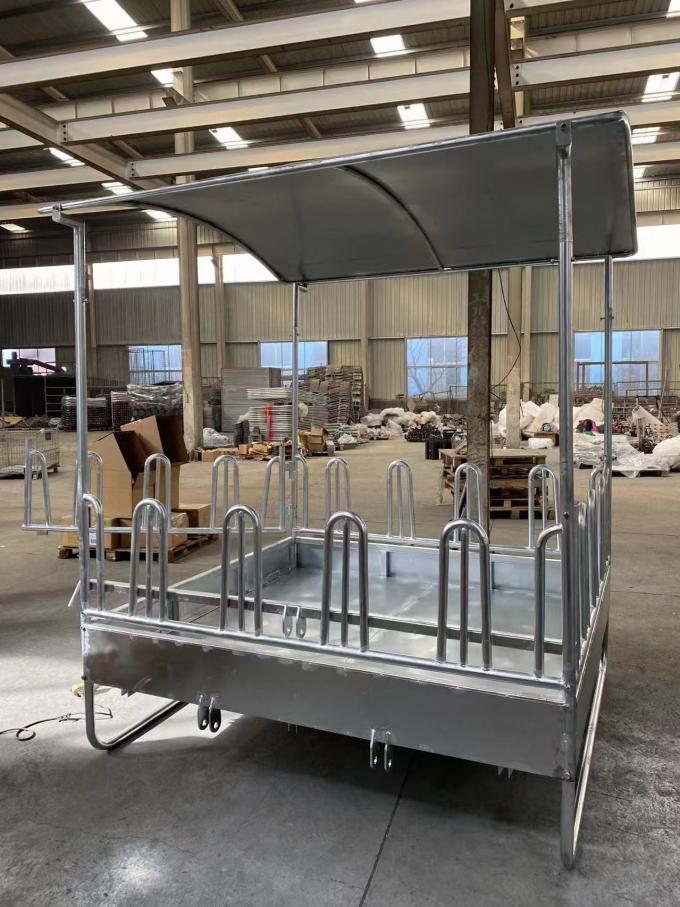 Zwaar werkend roestvrij vierkant paardbal hooivoederrek met dak 1